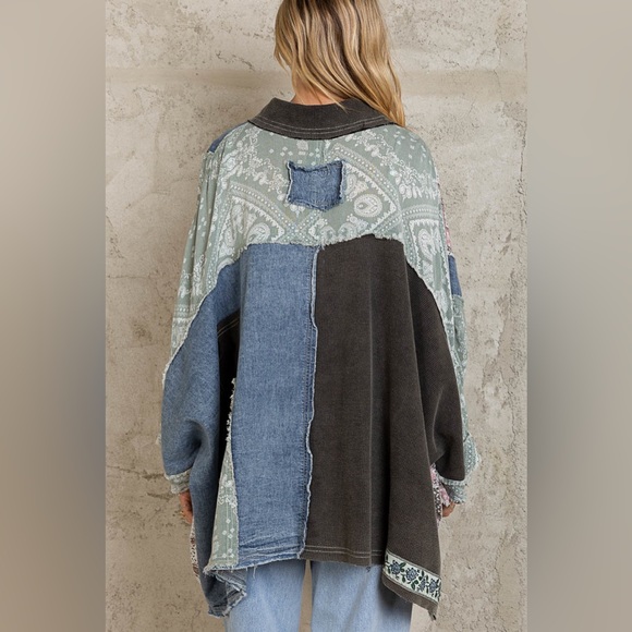 POL patchwork oversized top - Picture 5 of 8